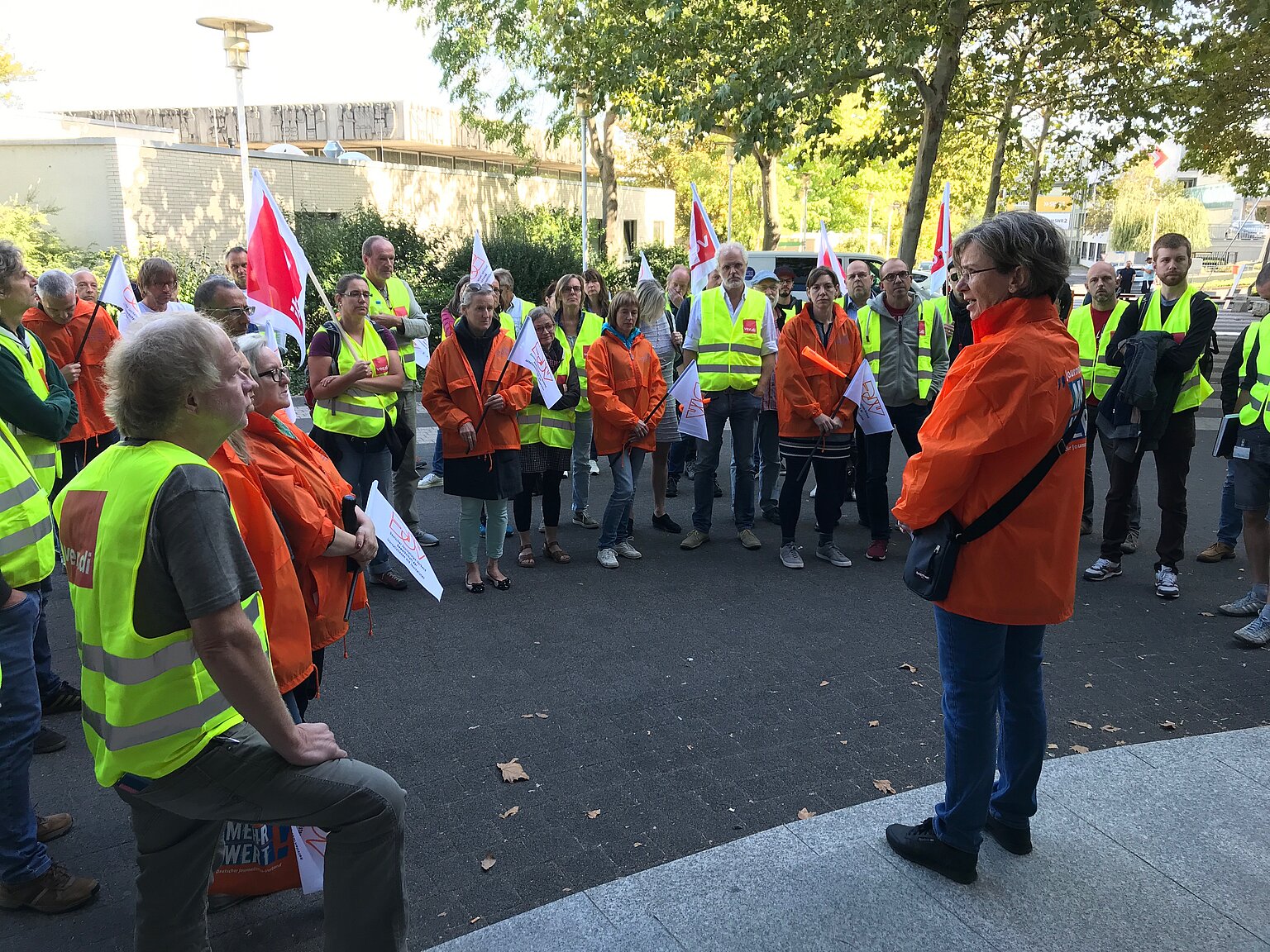 – Erfolgreiche Protestaktion beim SWR - Solidarität beim ZDF. Fotos: Wohlfart/Schmoldt
