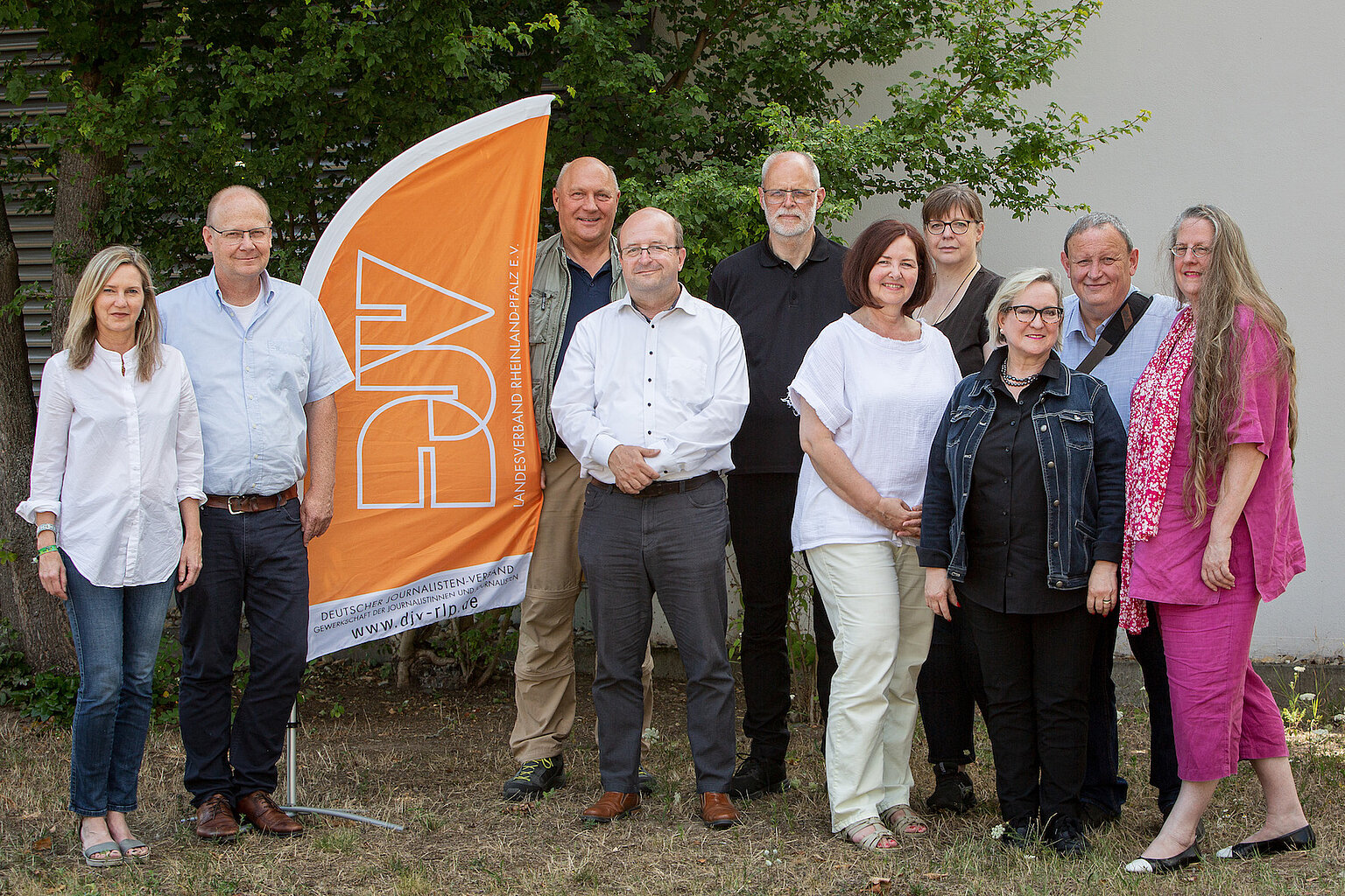  – Der neugewählte Vorstand des DJV Rheinland-Pfalz. Foto: Bernward Bertram