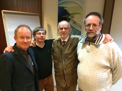  – Der neue Bezirksvorstand Mittelrhein: (von links) Beisitzer Joachim Seuling, Vorsitzender Gerd Stuhlfauth, Beisitzer Eberhard Wenzel und stellvertr. Vorsitzender Ronny Schwarz. (Beisitzer Andreas Wandow fehlt). Foto: Andrea Wohlfart